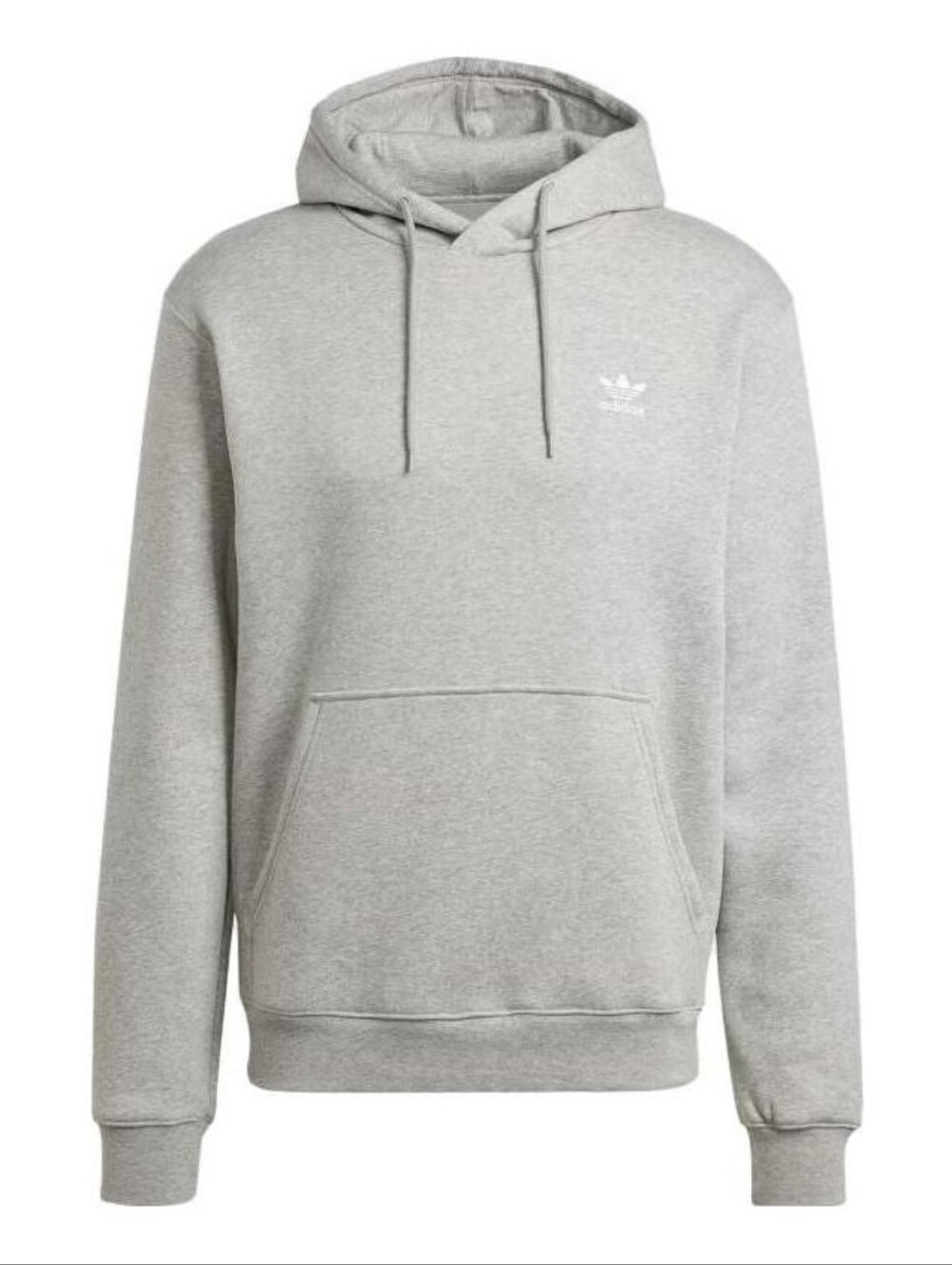Men's Adidas Essential Gray Trefoil Hoodie Classic Style